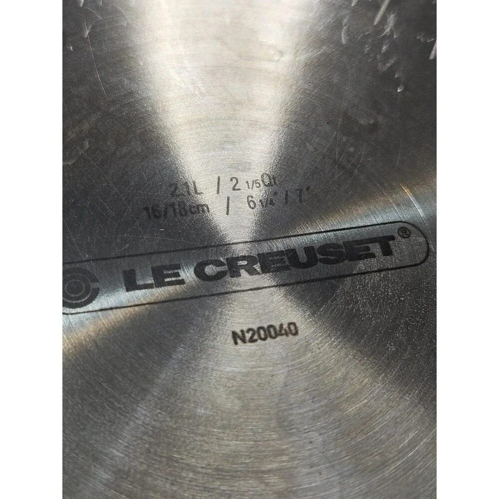 Le Creuset Stainless Steel Double Boiler Insert 2 1/5 Qt 2L 6.25/7 Inches N20040